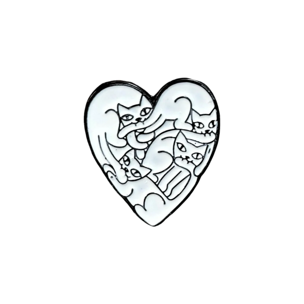 Pin: Gatos Corazón